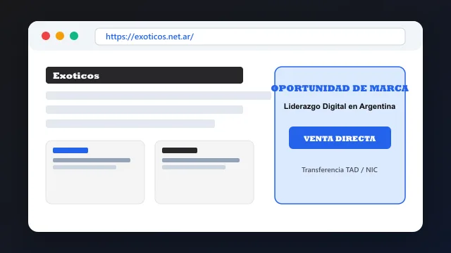 Modelo de aplicación comercial y proyectos digitales para exoticos.net.ar